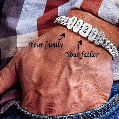 Men's Stainless Steel Custom Names Braceletbracelet