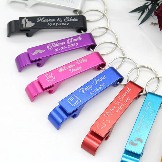 personalised engraved bottle opener keychains