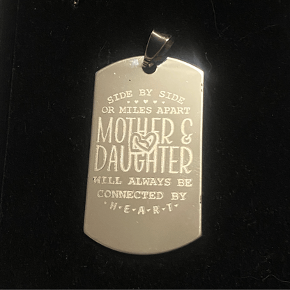 Mothers Day Engraved Stainless Steel Pendants
