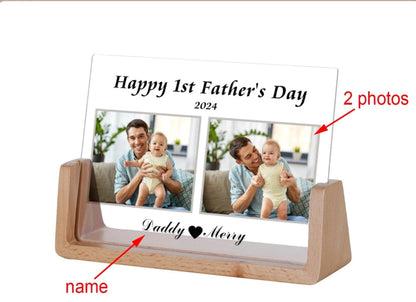 Personalised 1st Fathers Day Photo Giftphoto frame