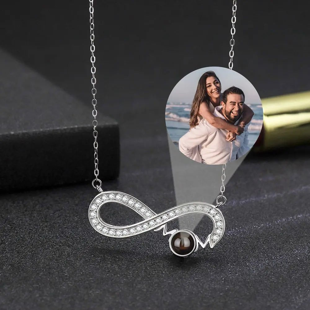 Personalised 925 Sterling Silver Photo Projection Necklaces - Photo Necklaces Personalisr Au