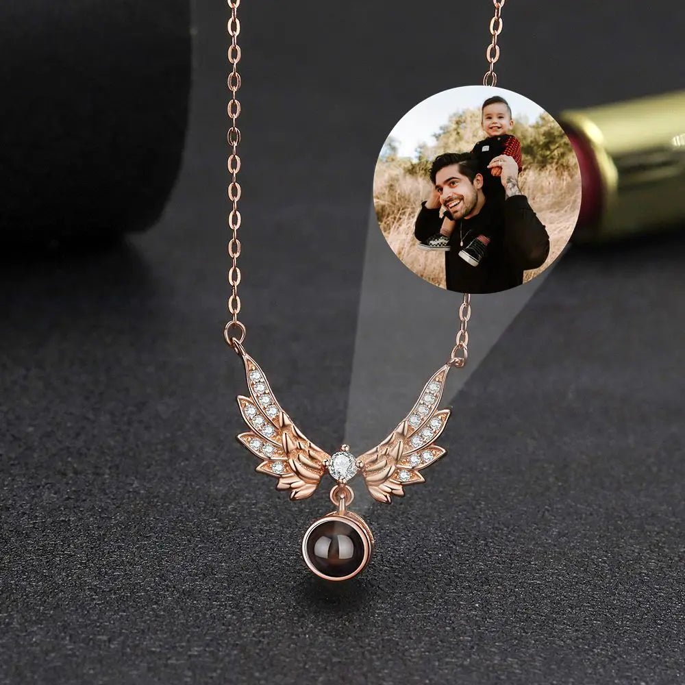 Personalised 925 Sterling Silver Photo Projection Necklaces - Photo Necklaces Personalisr Au