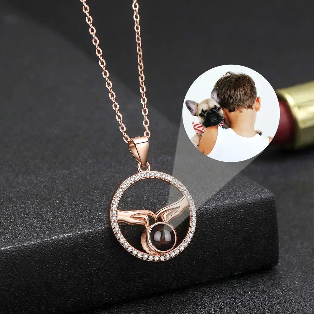 Personalised 925 Sterling Silver Photo Projection Necklaces - Photo Necklaces Personalisr Au