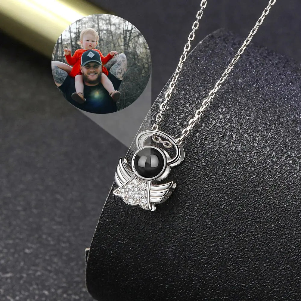 Personalised 925 Sterling Silver Photo Projection Necklaces - Photo Necklaces Personalisr Au