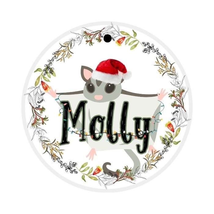 personalised name aussie xmas ornament flying fox