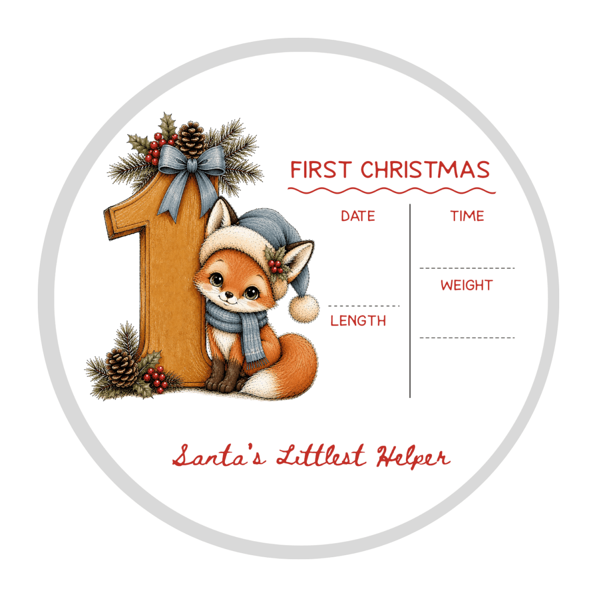 Personalised Baby’s First Christmas Ornament – Birth Details Christmas Ornaments Personalisr Au