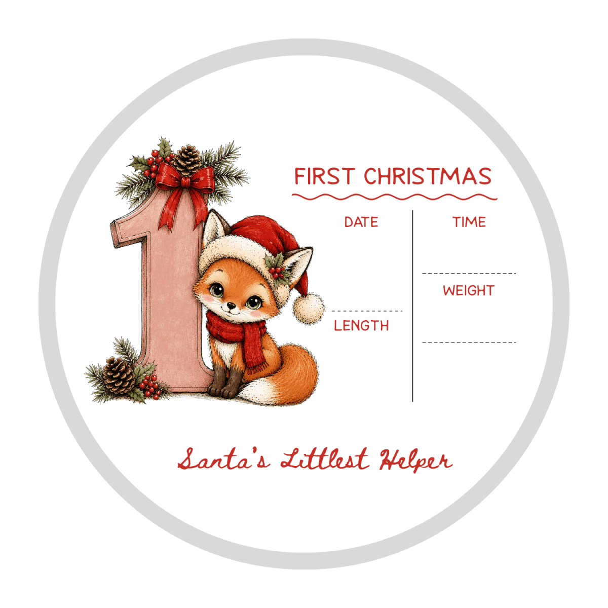 Personalised Baby’s First Christmas Ornament – Birth Details Christmas Ornaments Personalisr Au