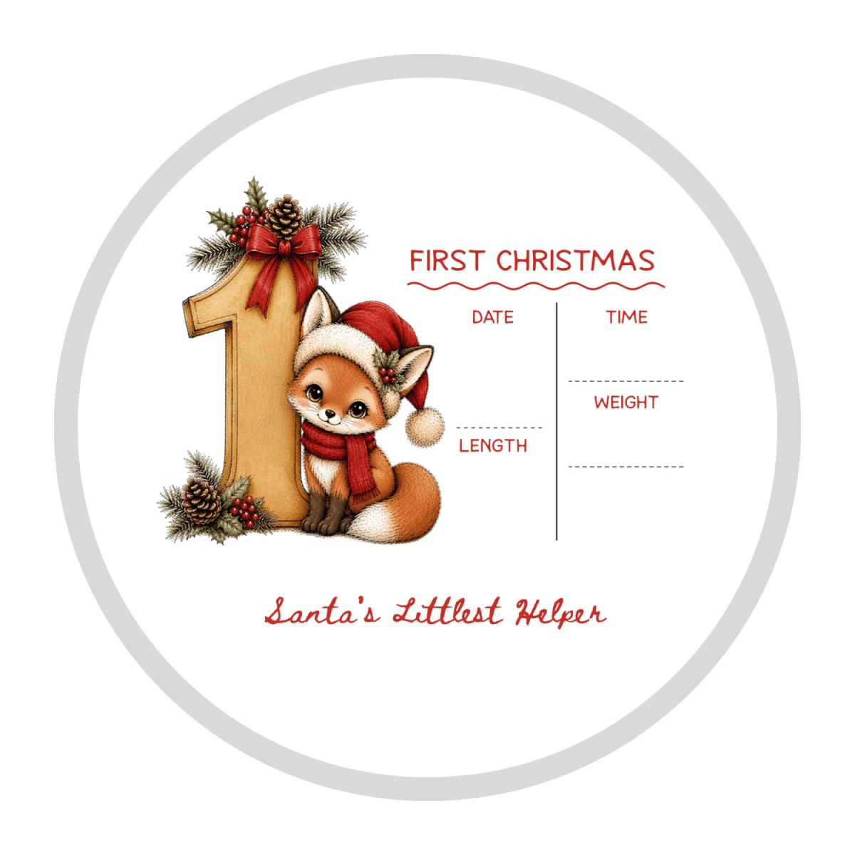 Personalised Baby’s First Christmas Ornament – Birth Details Christmas Ornaments Personalisr Au