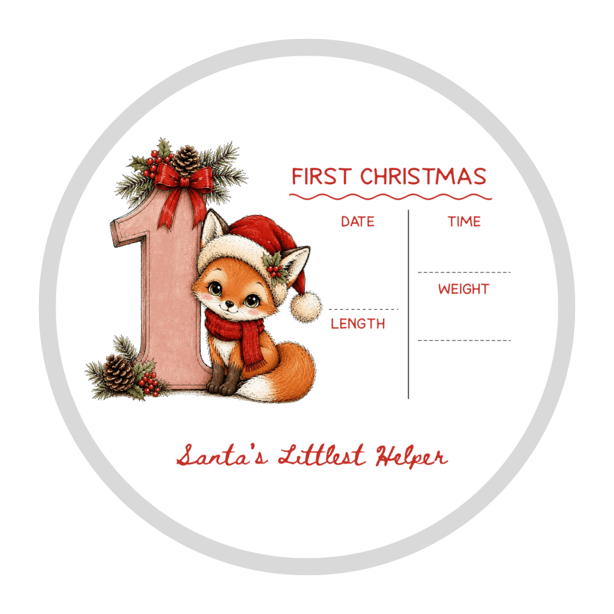 Personalised Baby’s First Christmas Ornament – Birth Details Christmas Ornaments Personalisr Au