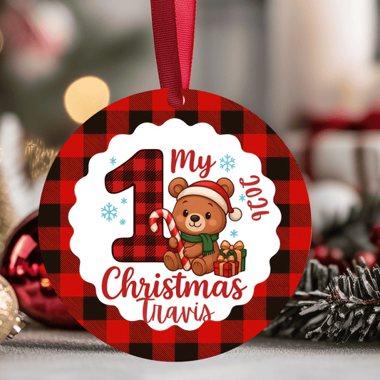 Personalised Baby’s First Christmas Ornament – Name & YearChristmas Ornaments
