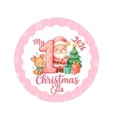 Personalised Baby’s First Christmas Ornament – Name & YearChristmas Ornaments