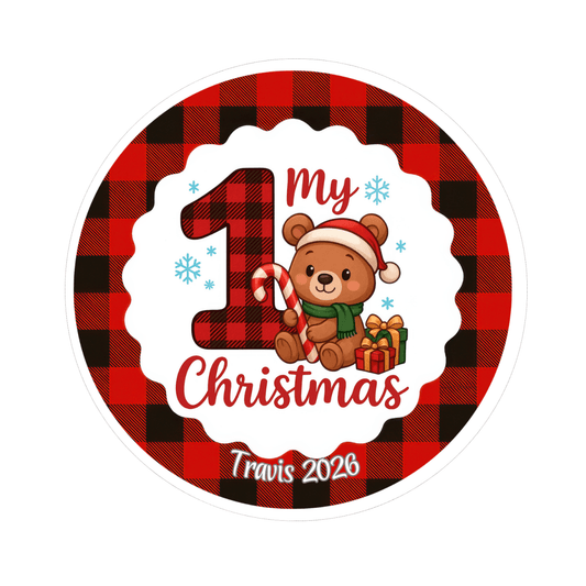 Personalised Baby’s First Christmas Ornament – Name & YearChristmas Ornaments