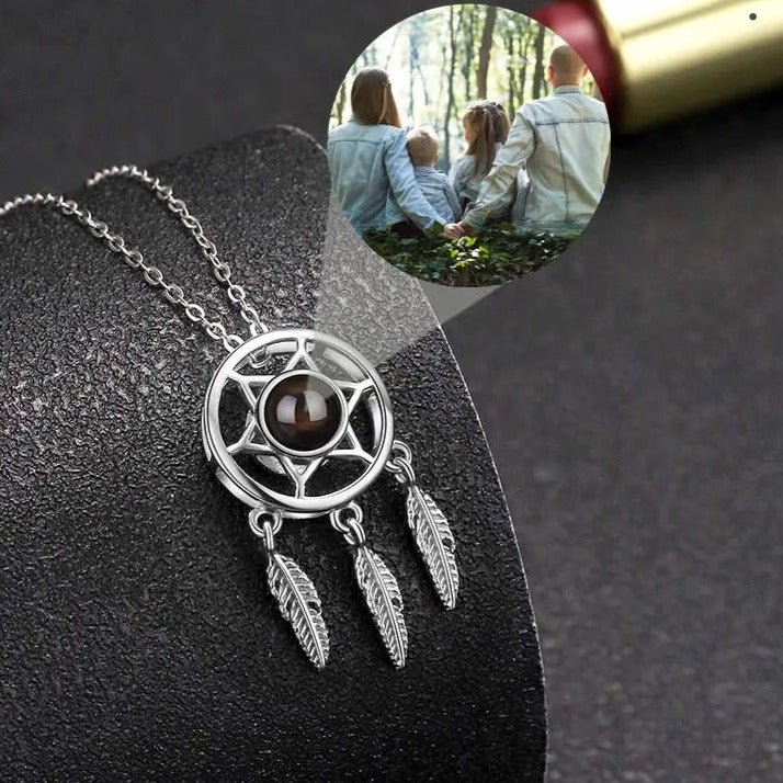Personalised Dreamcatcher Photo Projection NecklaceFashion Necklace