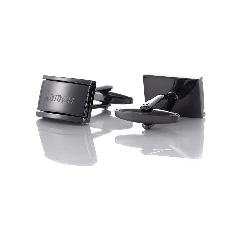 Personalised Engraved Black CufflinksCufflinks