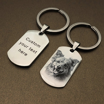 Personalised Engraved Photo Keychain Australia