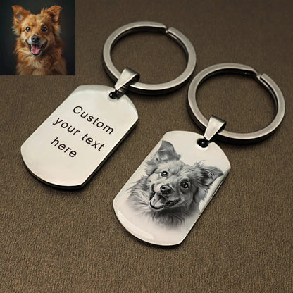 Personalised Engraved Photo Keychain Australia