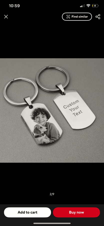 Personalised Engraved Photo Keychain AustraliaKey Chains