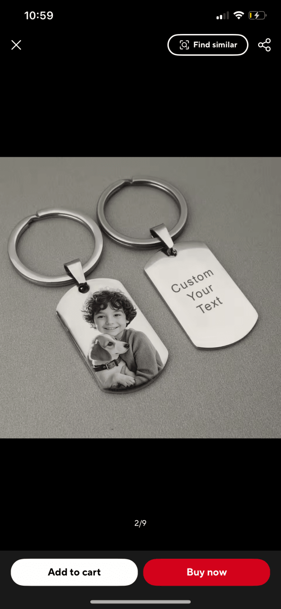 Personalised Engraved Photo Keychain AustraliaKey Chains