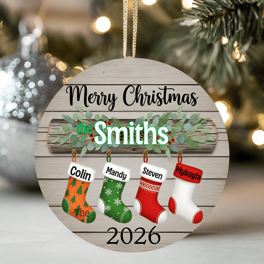 Personalised Family Christmas Ornament – Custom Stocking Names Christmas Ornaments Personalisr Au