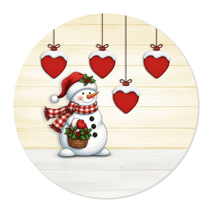 Personalised Family Christmas Ornament – Snowman Name HeartsChristmas Ornaments