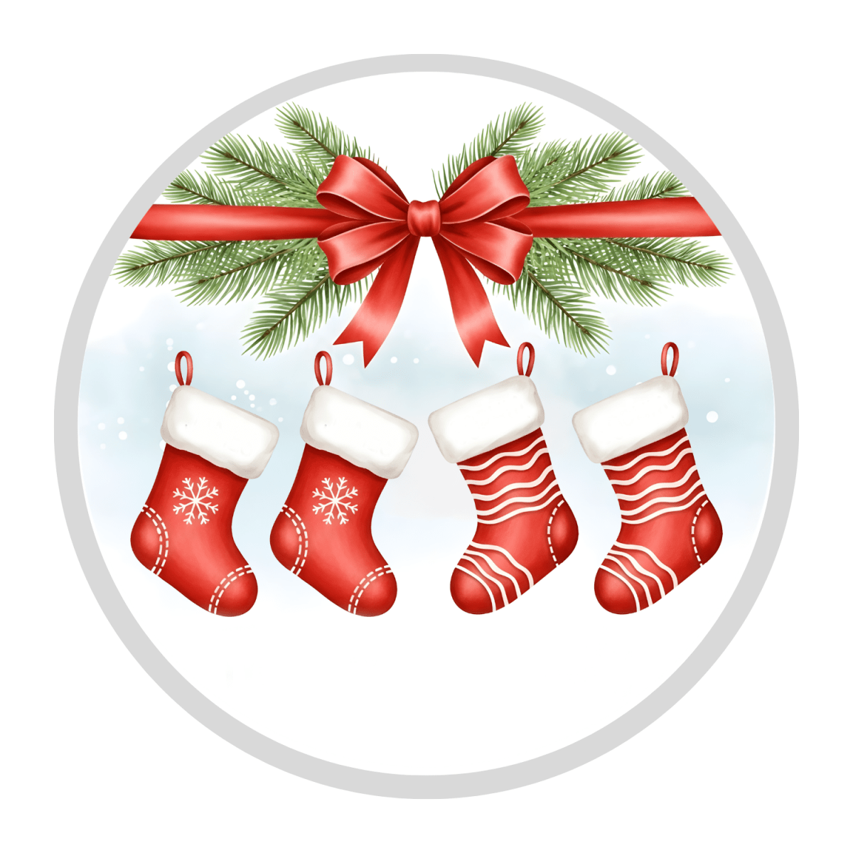 Personalised Family Christmas Stocking Ornament – 1 to 7 NamesChristmas Ornaments