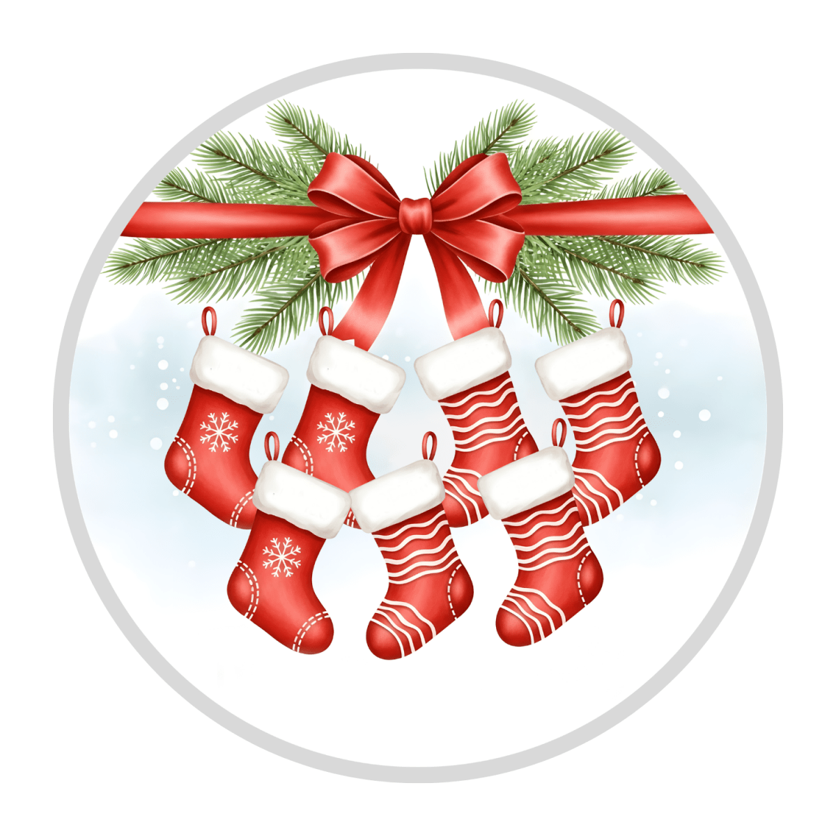 Personalised Family Christmas Stocking Ornament – 1 to 7 NamesChristmas Ornaments