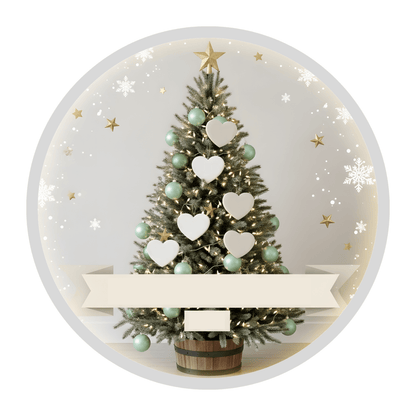 Personalised Family Christmas Tree Ornament – Custom Heart Names Personalisr Au