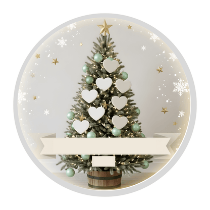 Personalised Family Christmas Tree Ornament – Custom Heart Names Personalisr Au