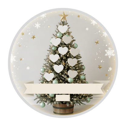 Personalised Family Christmas Tree Ornament – Custom Heart Names Personalisr Au