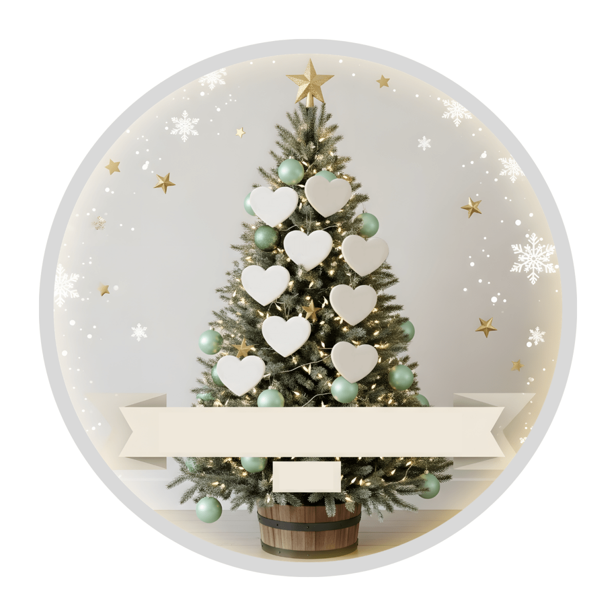 Personalised Family Christmas Tree Ornament – Custom Heart Names Personalisr Au
