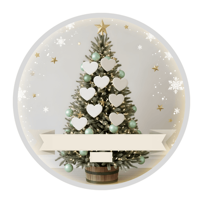 Personalised Family Christmas Tree Ornament – Custom Heart Names Personalisr Au