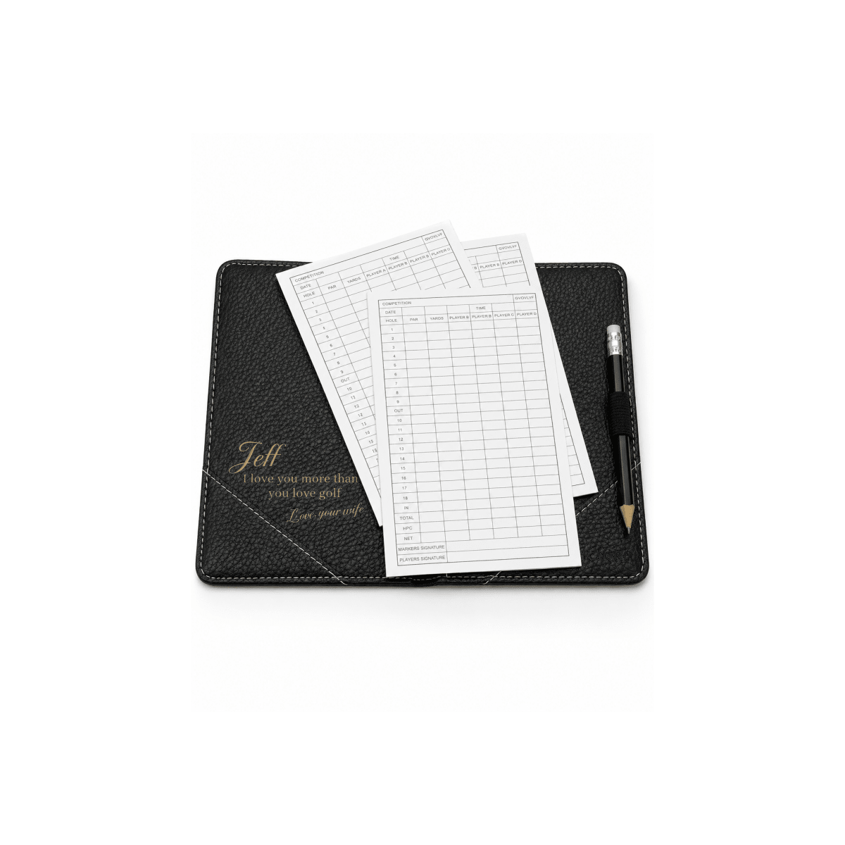 Personalised Golf Score Card Holder - Golf Accessories - Personalisr Au