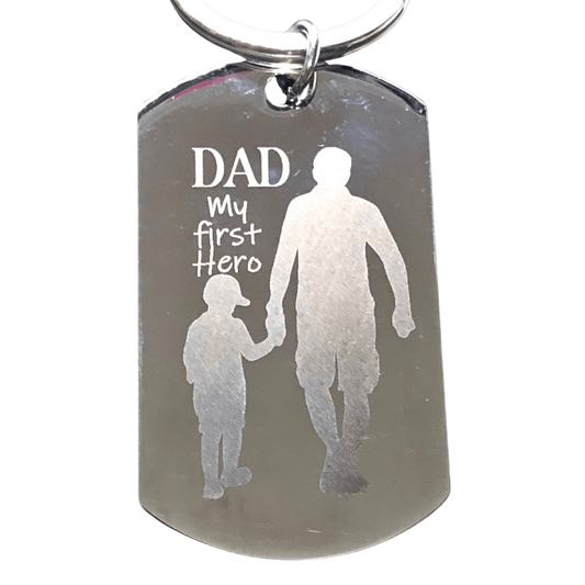 Personalised Keyring for Dad – Engraved Gift with Custom MessageKey Chains