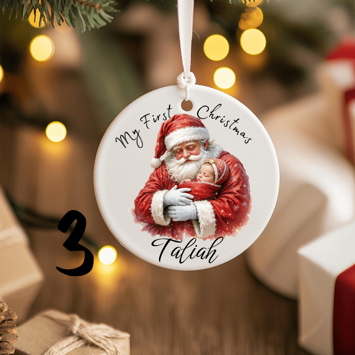 First Christmas Ornaments Personalised 15 styles - Christmas Ornaments Personalisr Au