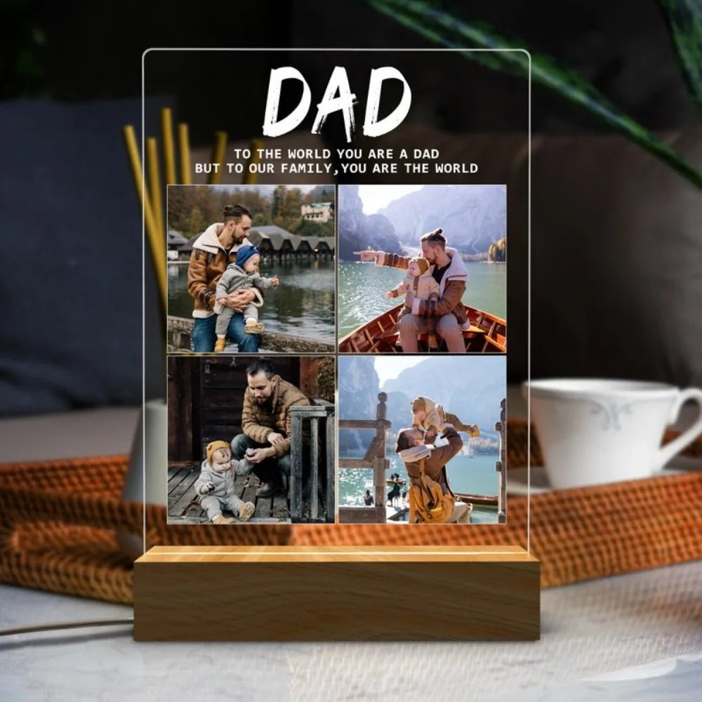 Personalised Photo Night Light Fathers Day Gift