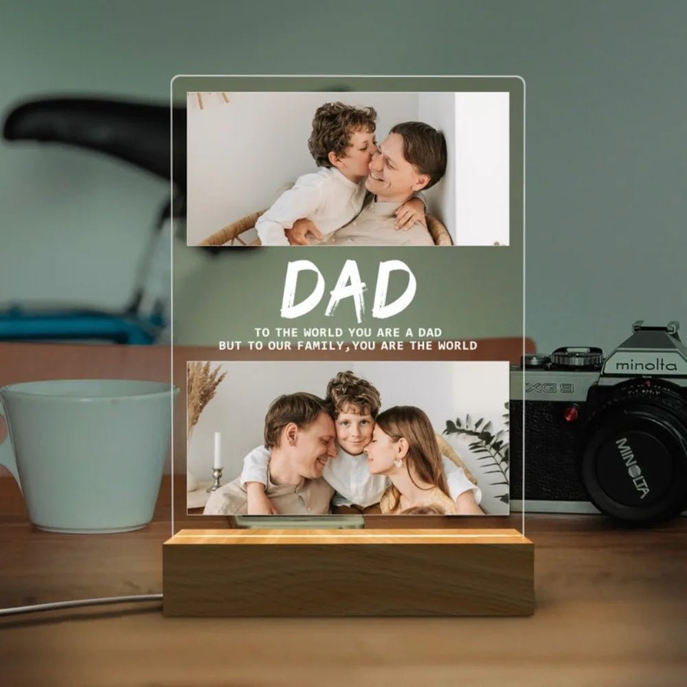 Personalised Photo Night Light Fathers Day Gift