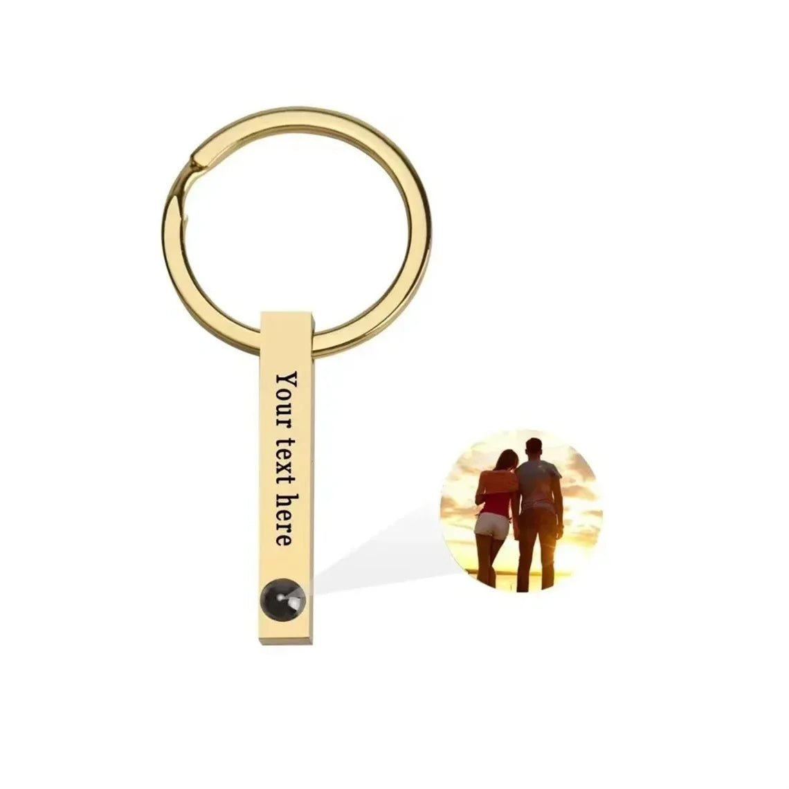 Personalised Photo Projection Keychains in Stainless Steel - Key Chains Personalisr Au