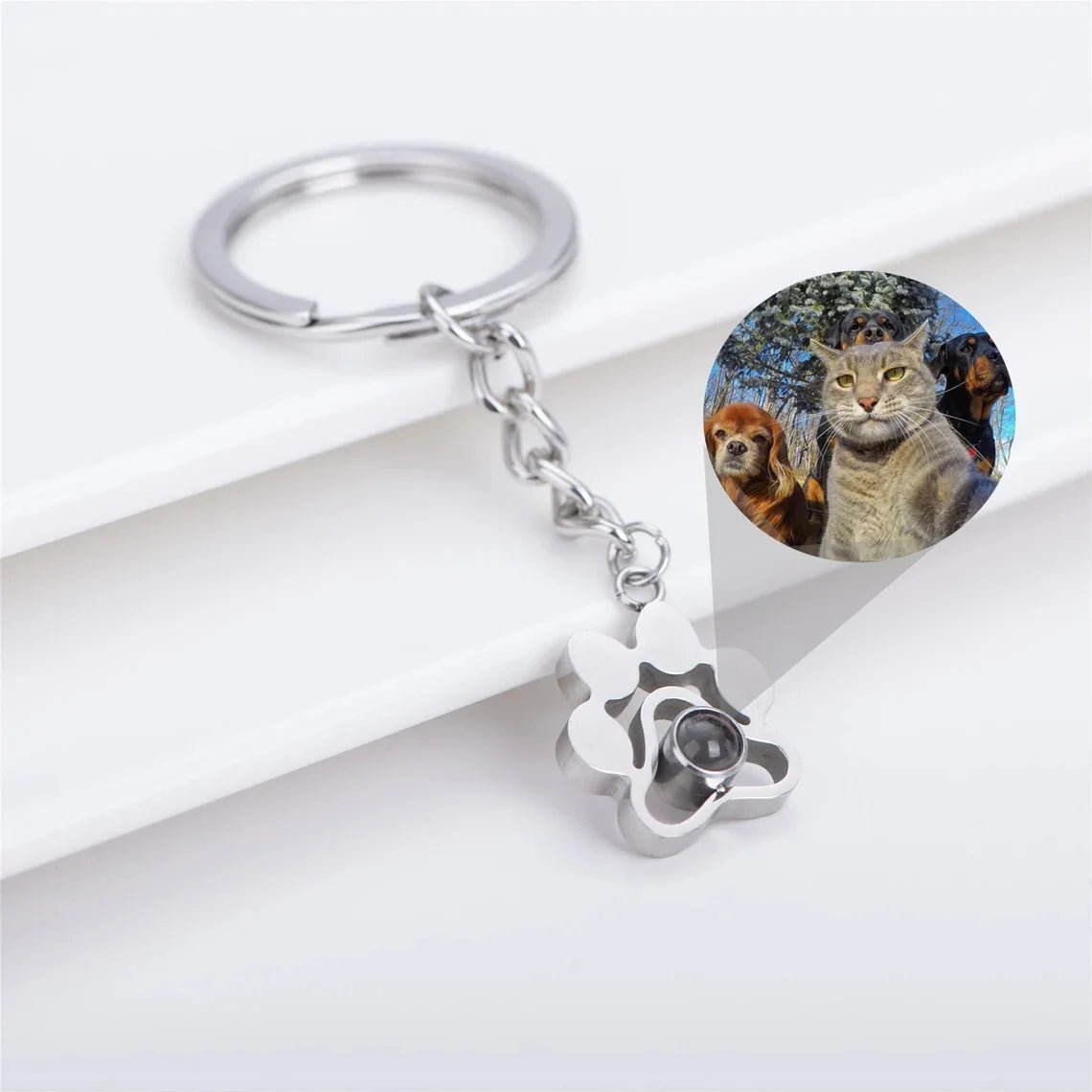 Personalised Photo Projection Keychains in Stainless Steel - Key Chains Personalisr Au