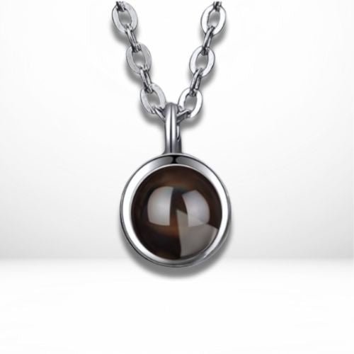 photo projection personalised necklace 925 silver round pendant