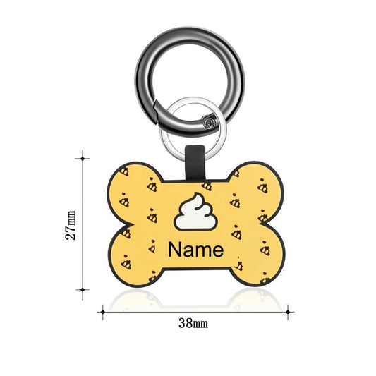 Personalised Poop Silicone Pet Identification TagDog Tag