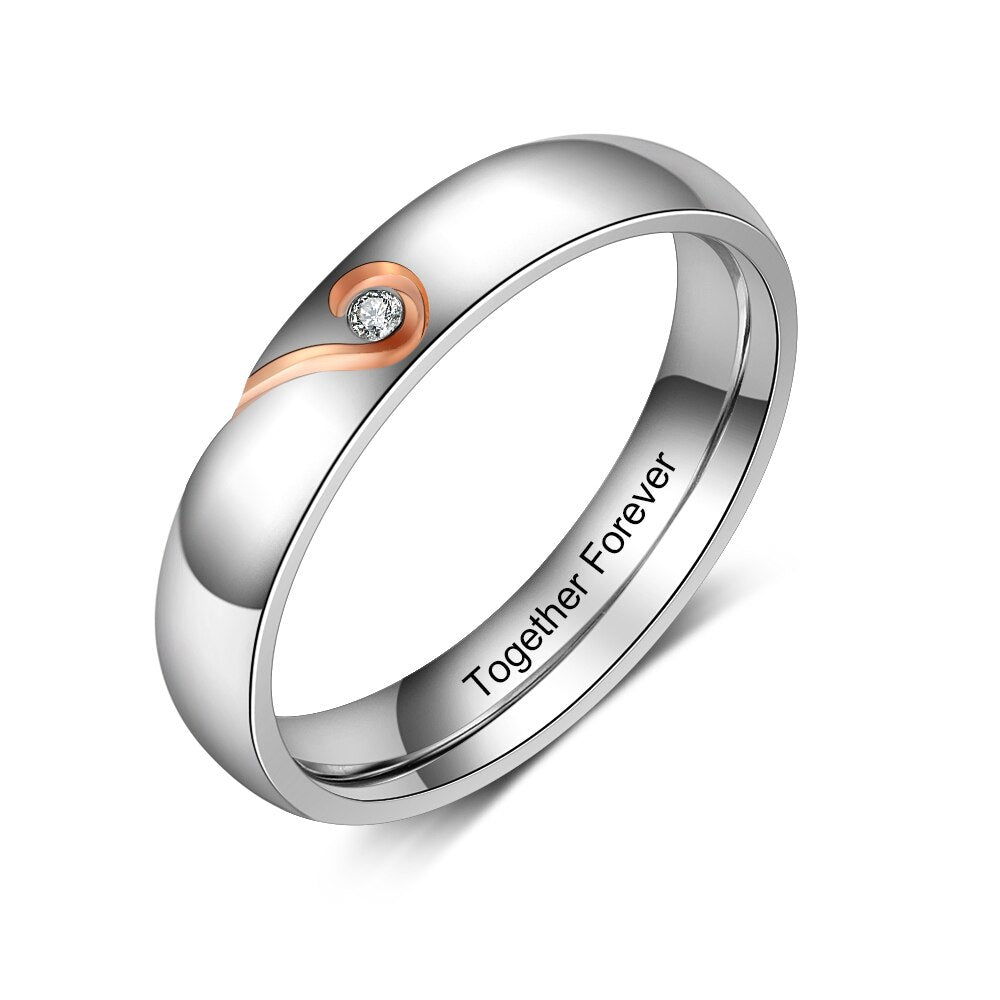 Personalised Promise Couple Ringsengraved ring