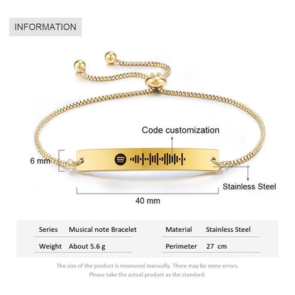 Personalised Spotify Code BraceletFashion Bracelet