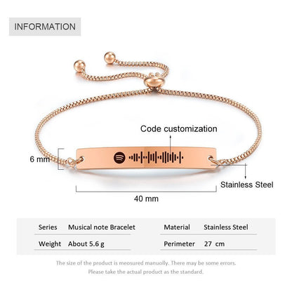 Personalised Spotify Code BraceletFashion Bracelet