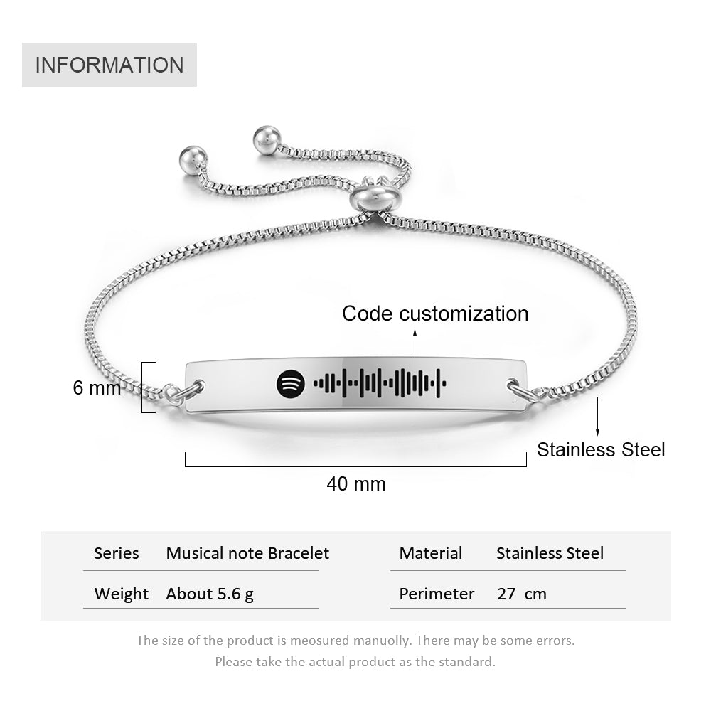 Personalised Spotify Code BraceletFashion Bracelet