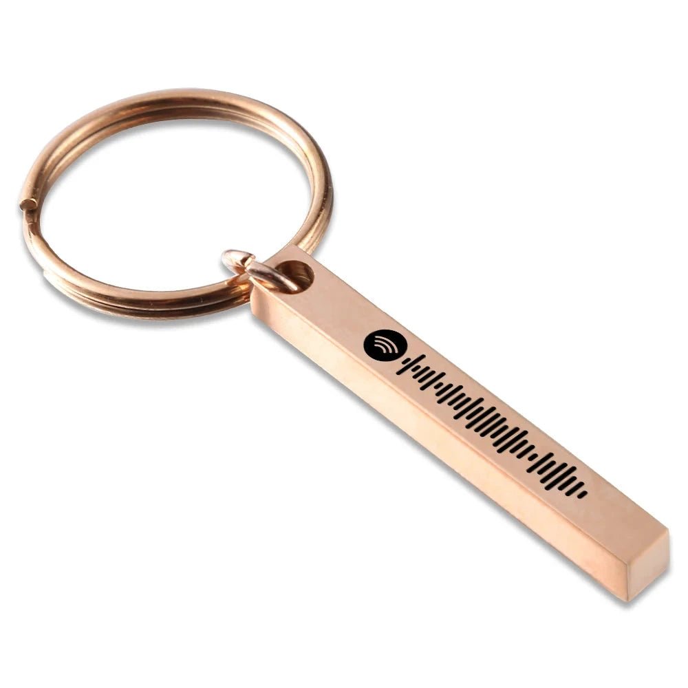 Personalised Spotify Code Key Chain Unique Music Accessory