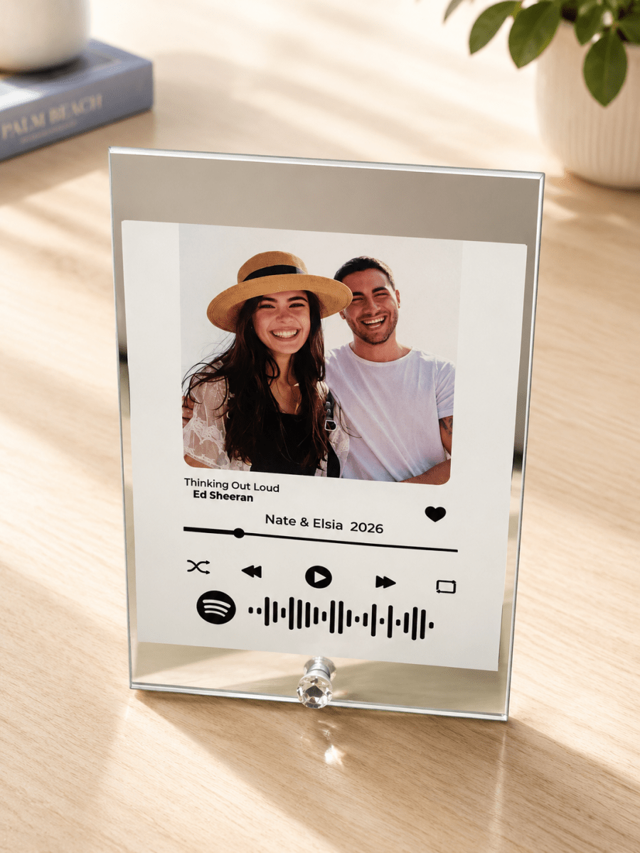 Personalised Spotify Code PlaqueGlass print