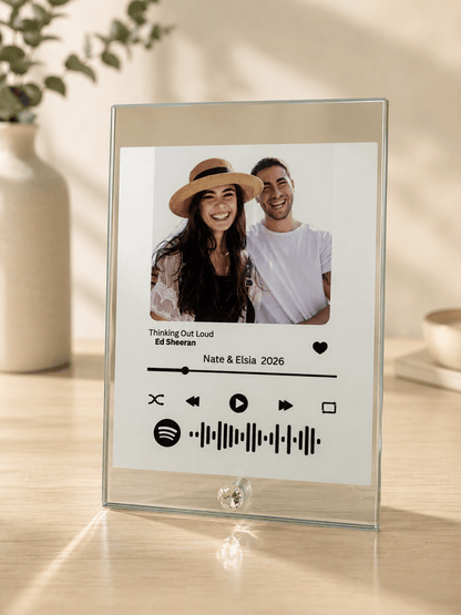 Personalised Spotify Code PlaqueGlass print
