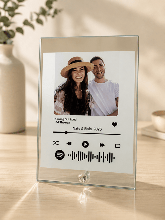 Personalised Spotify Code PlaqueGlass print
