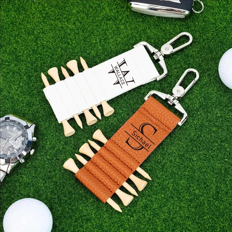 Personalized Engraved Wood Golf Tees & HolderGolf Accessories