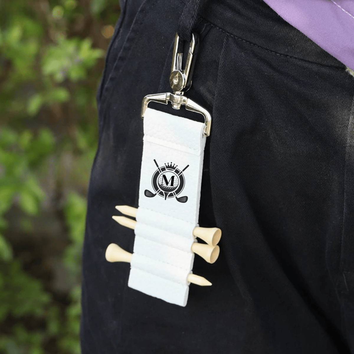 Personalized Engraved Wood Golf Tees & HolderGolf Accessories